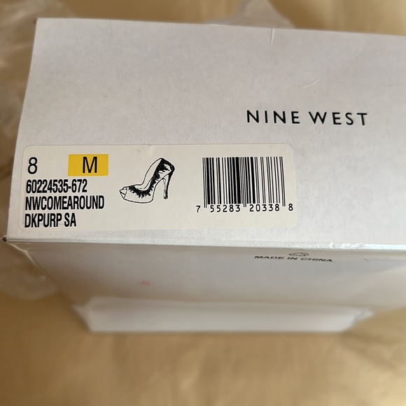 Nine West purple and silver heels - Picture 6 of 6